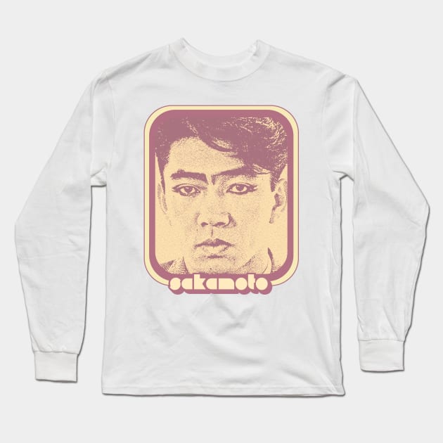 Ryuichi Sakamoto /////// Retro 80s Fan Art Design Long Sleeve T-Shirt by DankFutura